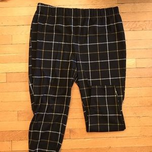 f21+ windowpane plaid pants